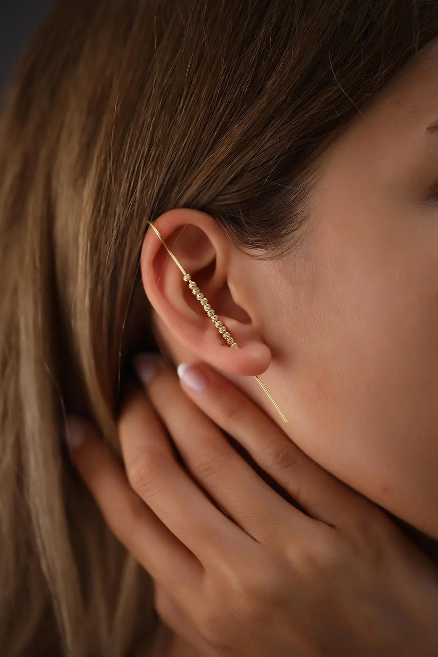 Dorica Gold Cane Earrings